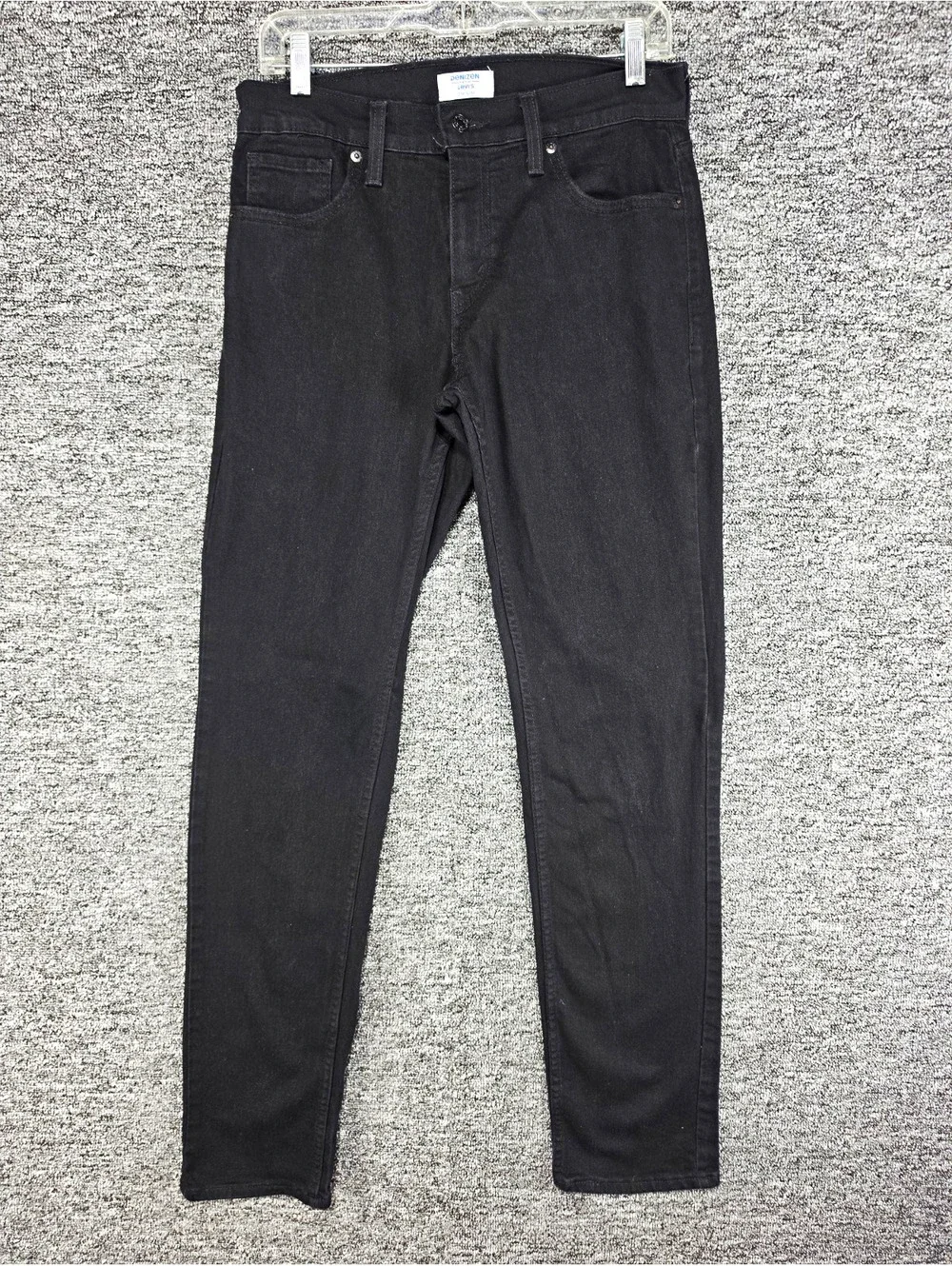 Denizen from Levi's Men's Slim Fit Black Dark Wash Denim Jeans Stretch 5-Pocket